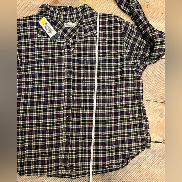 Alpine Design Women’s Flannel Size XL Navy Cream Timberline Plaid - Picture 7 of 10